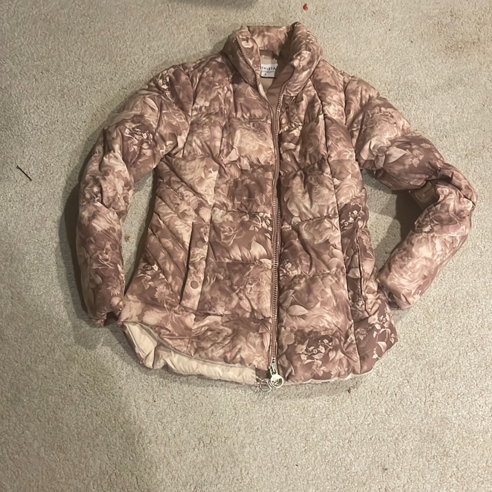 Athleta Downtown Pink Floral Jacket. Rarely worn.